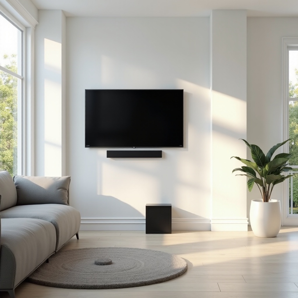 melhor lugar para subwoofer com barra de som