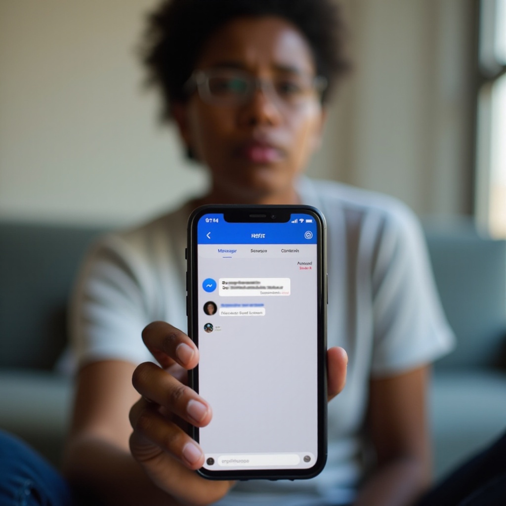 messenger no muestra mensajes iphone