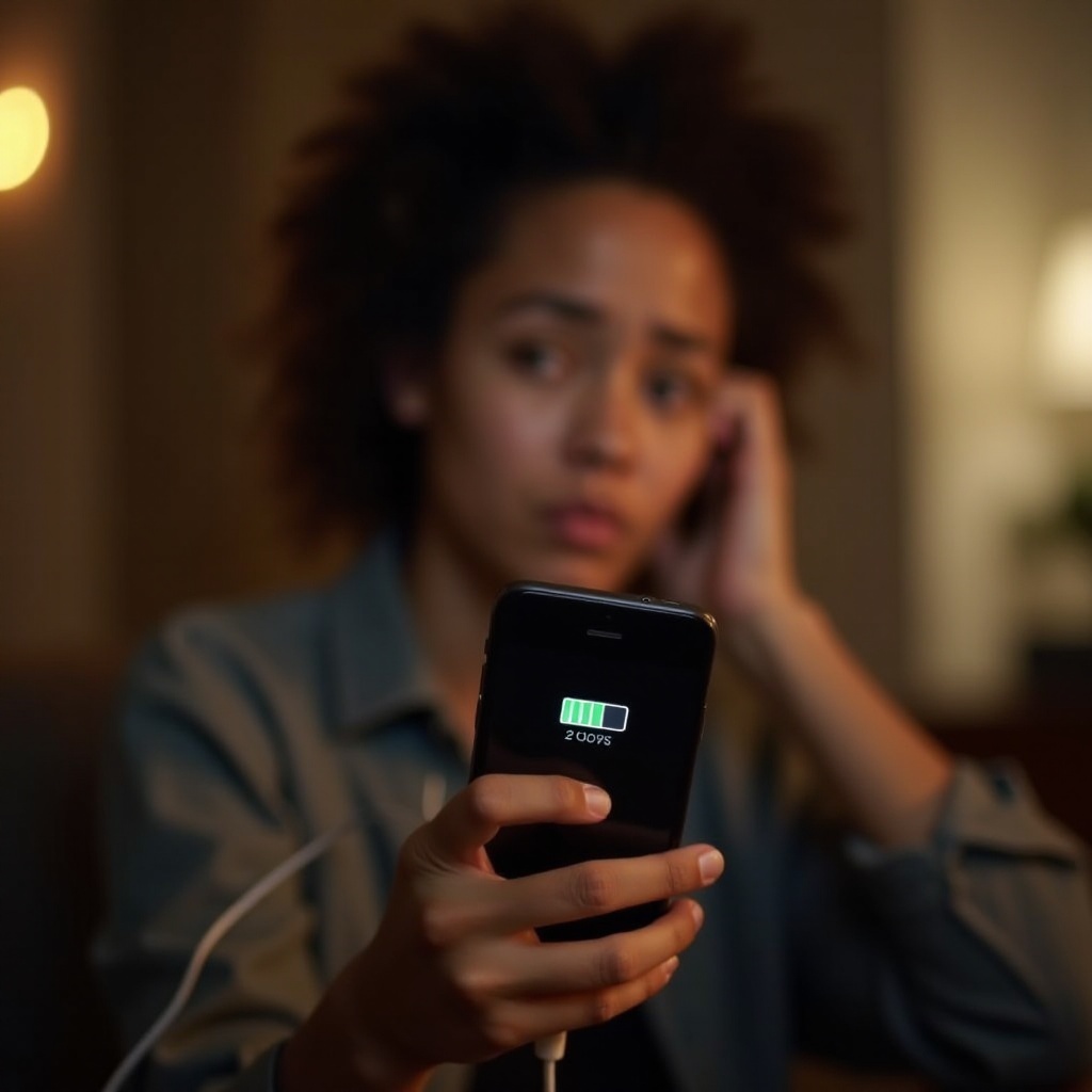 telefone não carrega além de 1