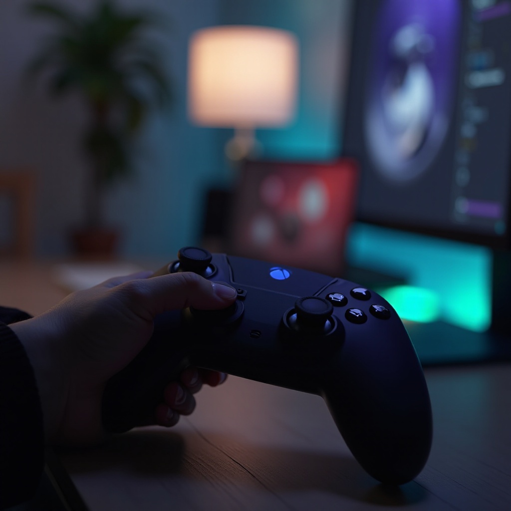 usar o controle de jogo como mouse