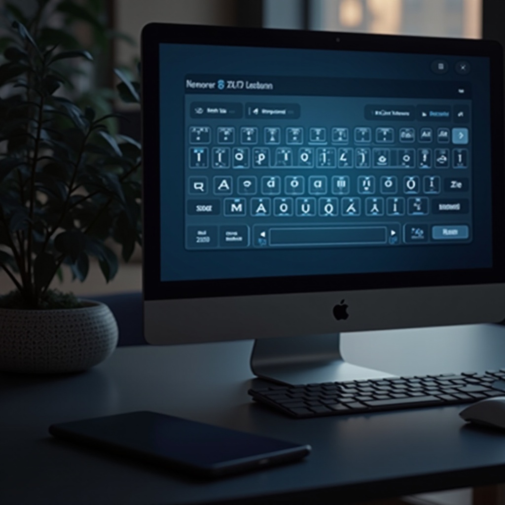 o teclado na tela não está funcionando