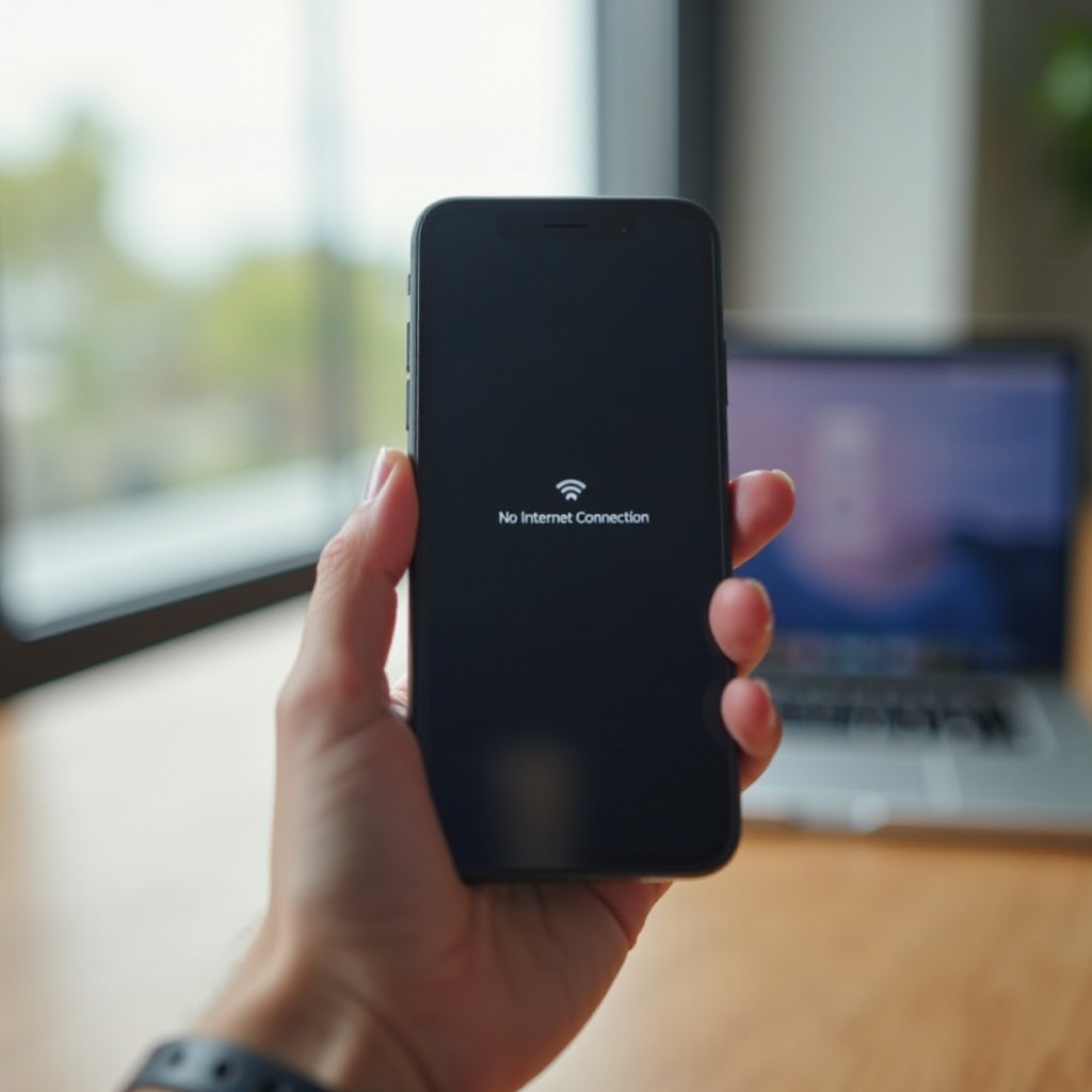el iPhone no está conectado a Internet