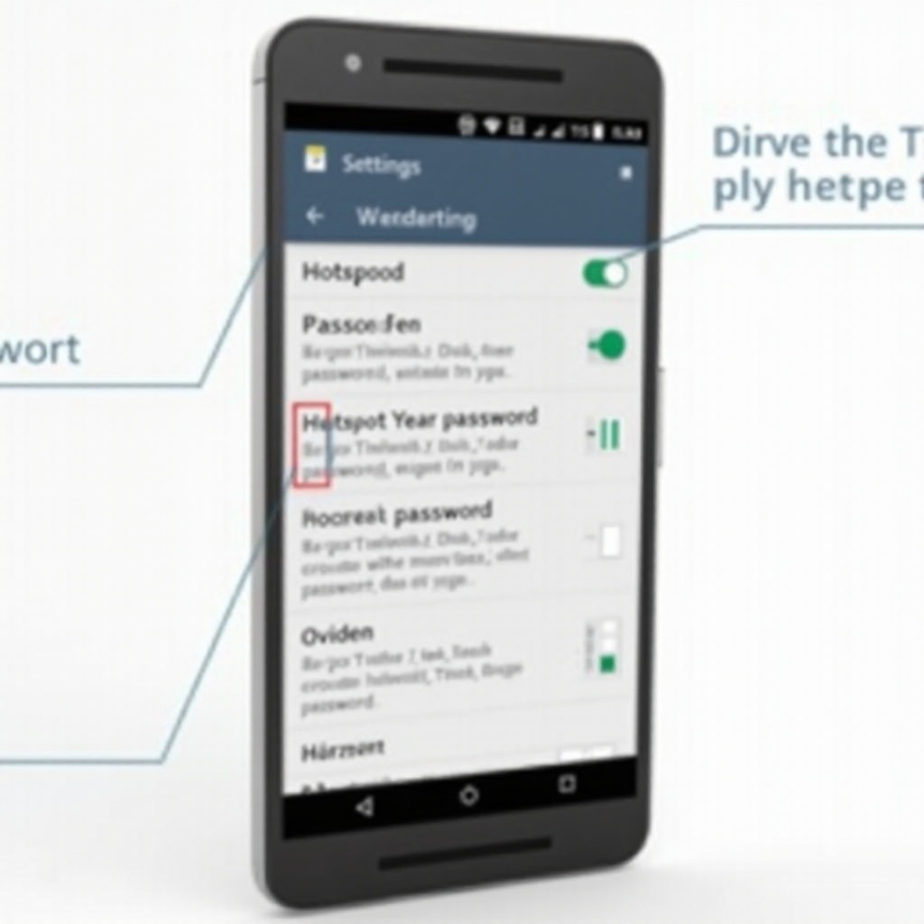 onde encontrar a senha do hotspot no Android