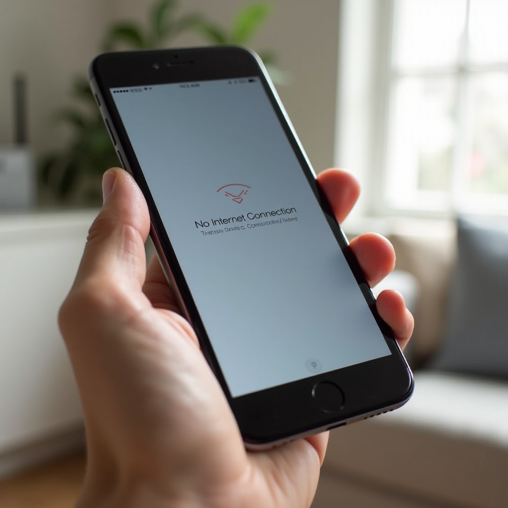 o iPhone não está conectado à Internet